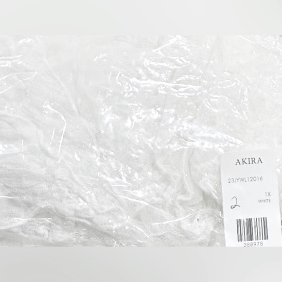 ππΏ AKIRA NWT Emelia Lace Trim Tiered White Midi Skirt | High Waistβ Boho Sz 1X - Picture 7 of 7